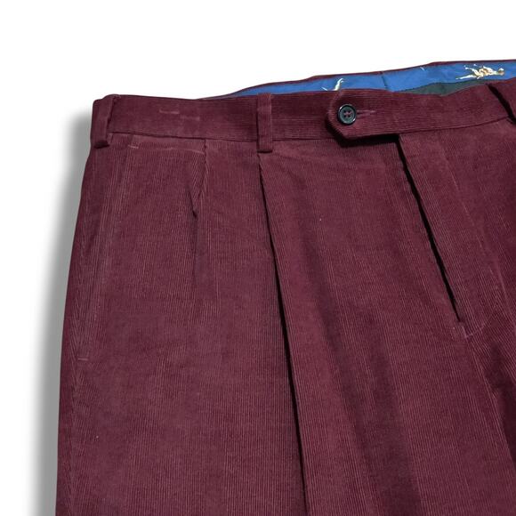 Lauren Ralph Lauren Men’s Stretch Red Corduroy Performance Pants 36 x 29 - Picture 1 of 9